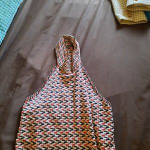 maxi sundress  , halter dress , blue tiered skirt